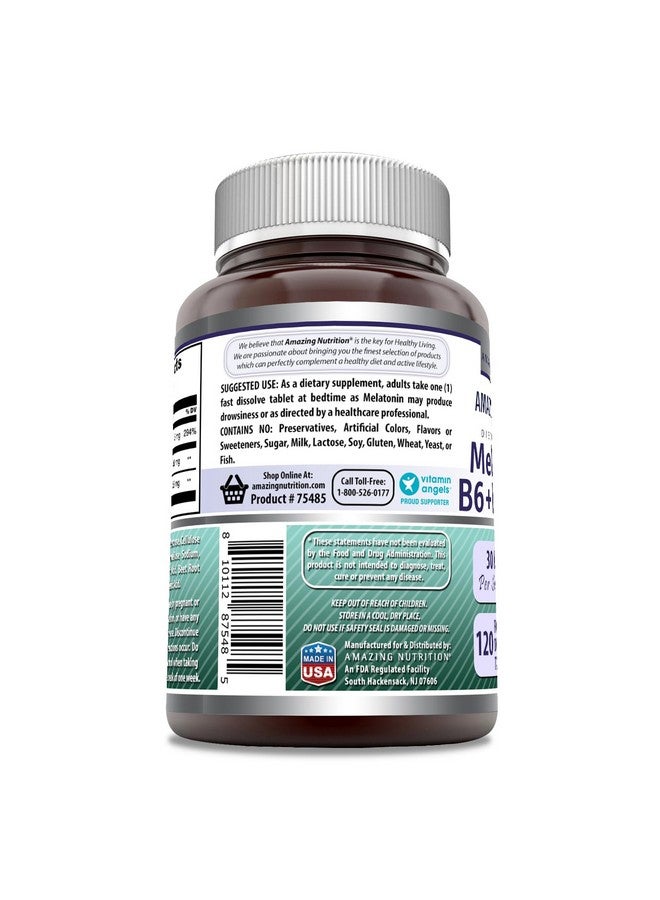 Amazing Nutrition Amazing Formulas Melatonin with Vitamin B6 + L-Theanine Supplement | 30 Mg Per Serving | Mixed Berry Flavor | 120 Tablets | Non-GMO | Gluten Free | Made in USA  - Image 3