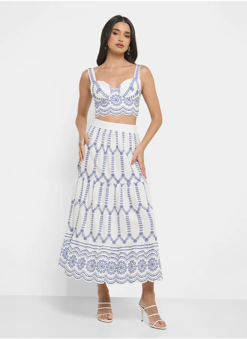 ايلا Monochrome Top & Skirt Set