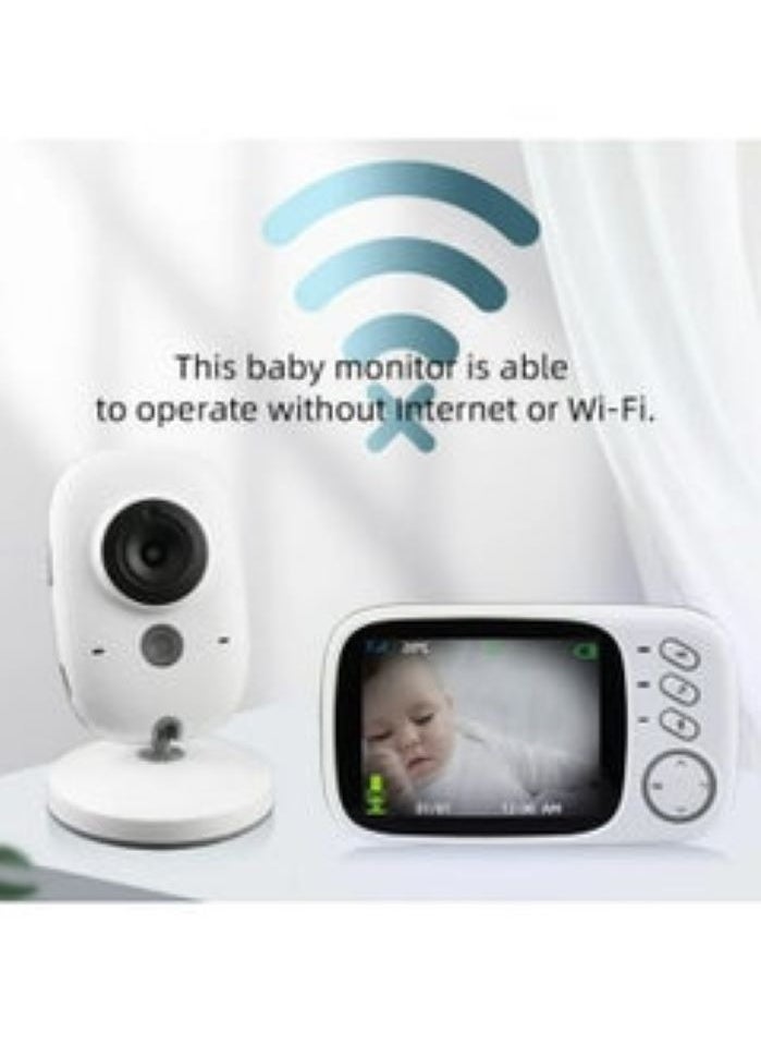 LETING - 3.2inch LCD Display Wireless Babies Video Monitor With Night Vision Temperature Monitoring - Image 1