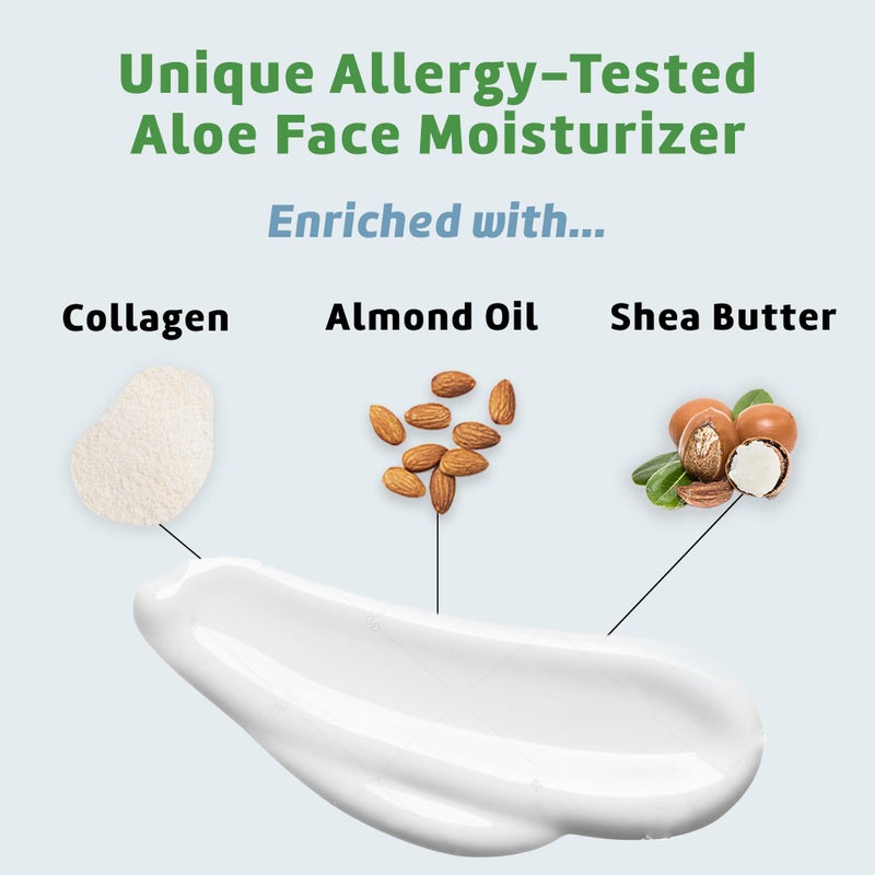 De La Cruz Aloe Vera Face Moisturizer - Natural Aloe Cream for Face, Hands and Body, 4oz - Image 5