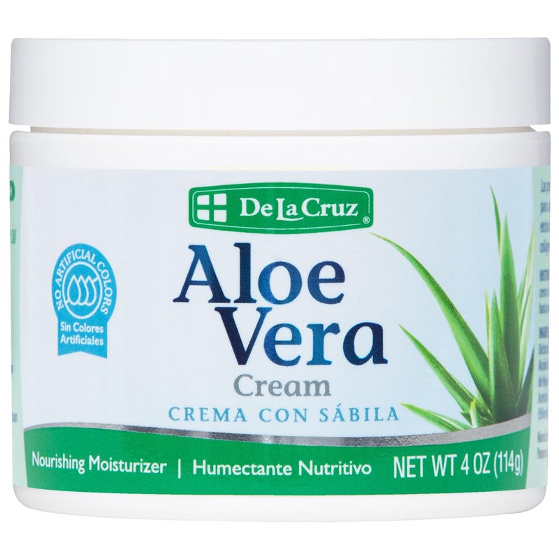 De La Cruz Aloe Vera Face Moisturizer - Natural Aloe Cream for Face, Hands and Body, 4oz - Image 1