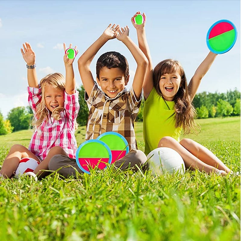 LRUUIDDE Ball Catch Set Games Toss Paddle,Kids Outdoor Toys, Toss and Catch Game Set, Beach Toys Back Yard Backyard with 2 Paddles 2Balls Yard Games Suitable for Kids Birthday Gift Ideal (Blue) - Image 5