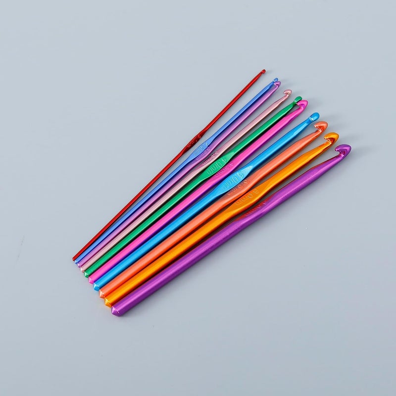 Kuber Industries Kuber Industries Crochet Hook Needle Set with CaseErgonomic Sewing Knitting Needle Kit Black - Image 2