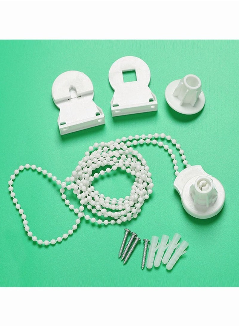 SYOSI - Roller Blind Fittings,  25MM Roller Blind Brackets, Plastic Rolling Blind Replacement Repair Kit, Curtain Roller Accessories with Beaded Chain Screws for Windows - Image 1