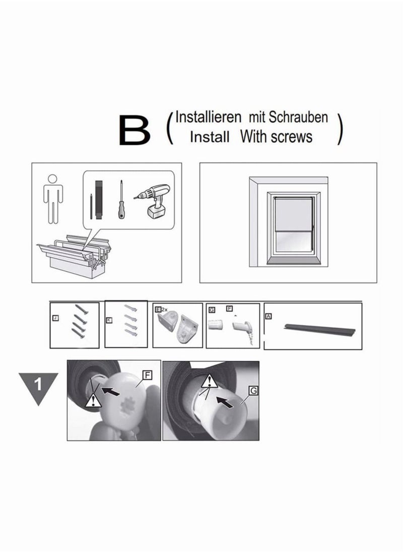 SYOSI - Roller Blind Fittings,  25MM Roller Blind Brackets, Plastic Rolling Blind Replacement Repair Kit, Curtain Roller Accessories with Beaded Chain Screws for Windows - Image 1