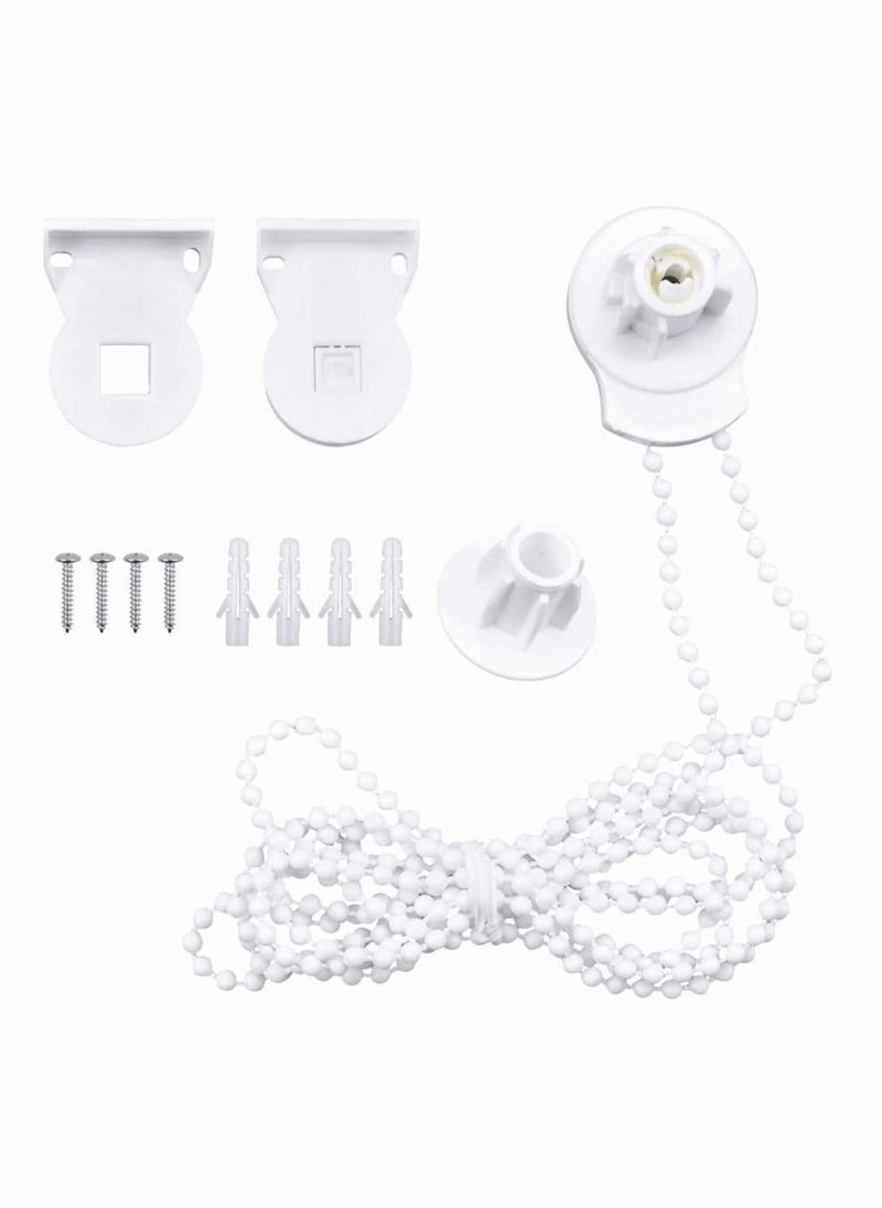 SYOSI - Roller Blind Fittings,  25MM Roller Blind Brackets, Plastic Rolling Blind Replacement Repair Kit, Curtain Roller Accessories with Beaded Chain Screws for Windows - Image 1