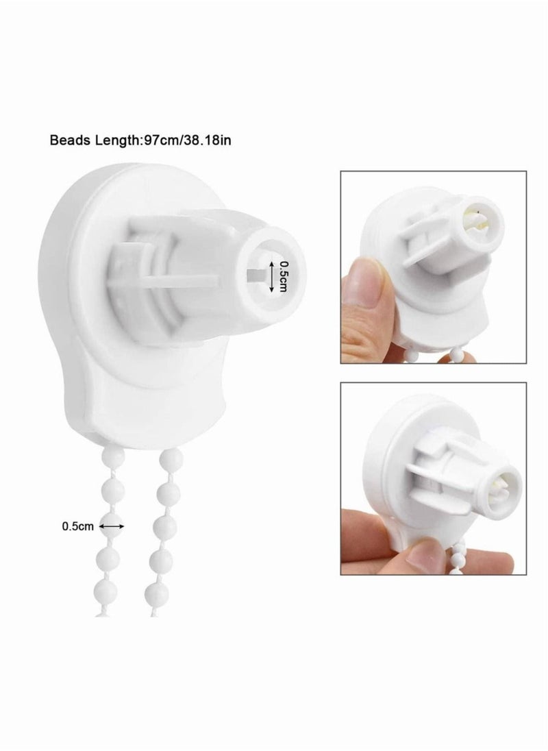 SYOSI - Roller Blind Fittings,  25MM Roller Blind Brackets, Plastic Rolling Blind Replacement Repair Kit, Curtain Roller Accessories with Beaded Chain Screws for Windows - Image 1