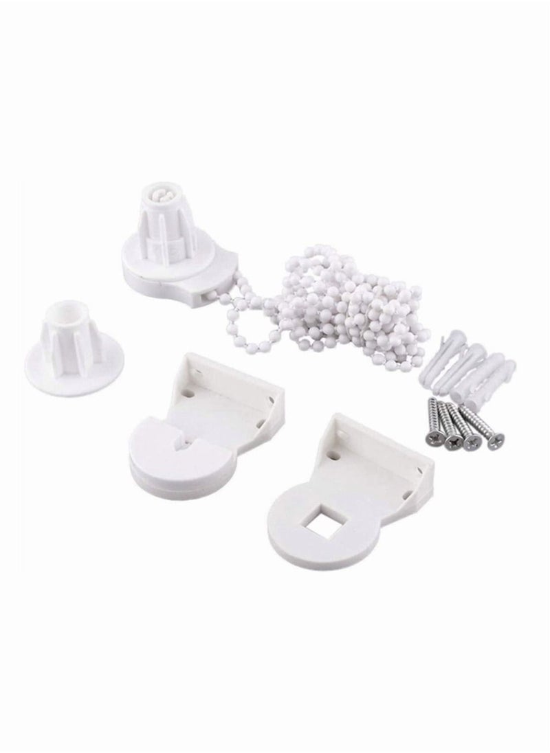 SYOSI - Roller Blind Fittings,  25MM Roller Blind Brackets, Plastic Rolling Blind Replacement Repair Kit, Curtain Roller Accessories with Beaded Chain Screws for Windows - Image 1