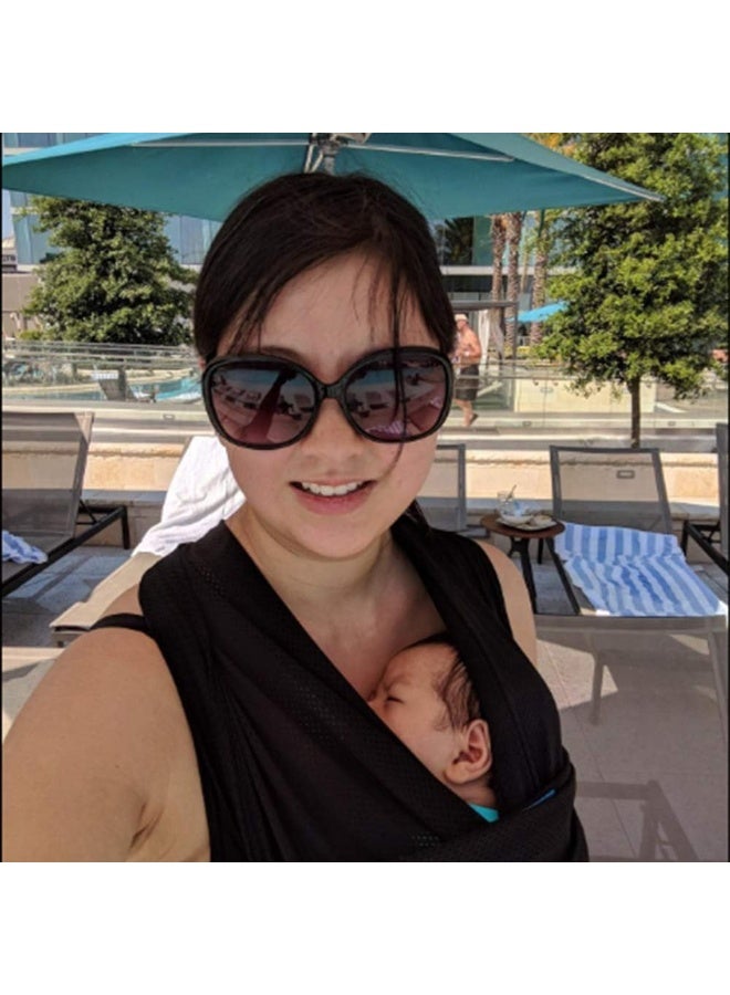 Vlokup Baby Wrap Sling Carrier for Newborn, Infant, Toddler, Child Breathable Lightweight Stretch Mesh Water Sling Nice for Summer, Pool, Beach, Swimming Perfect Shower Gift Grey - Image 5