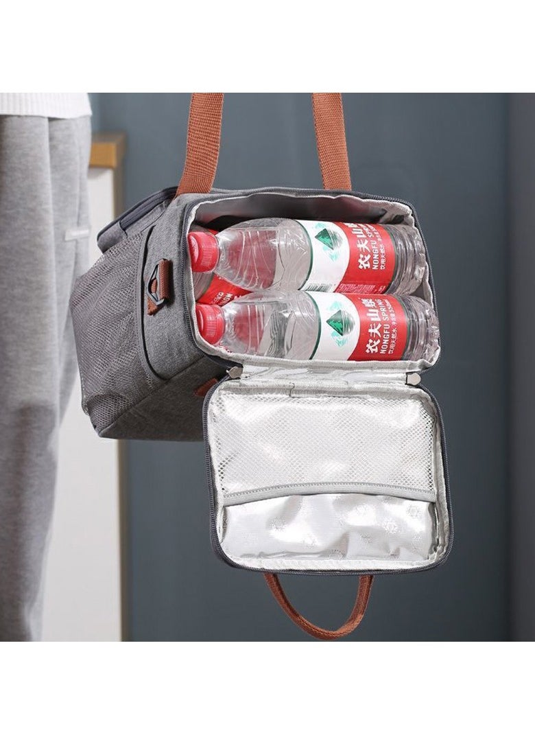 Arabest Lunch Bag, 7.3L Large Insulated Lunch Box for Men, Adults, Women, Durable & Spacious Insulated Cooler, Thermal LunchBox Tote for Office work,School,Picnic,Hiking (gray)  - Image 4