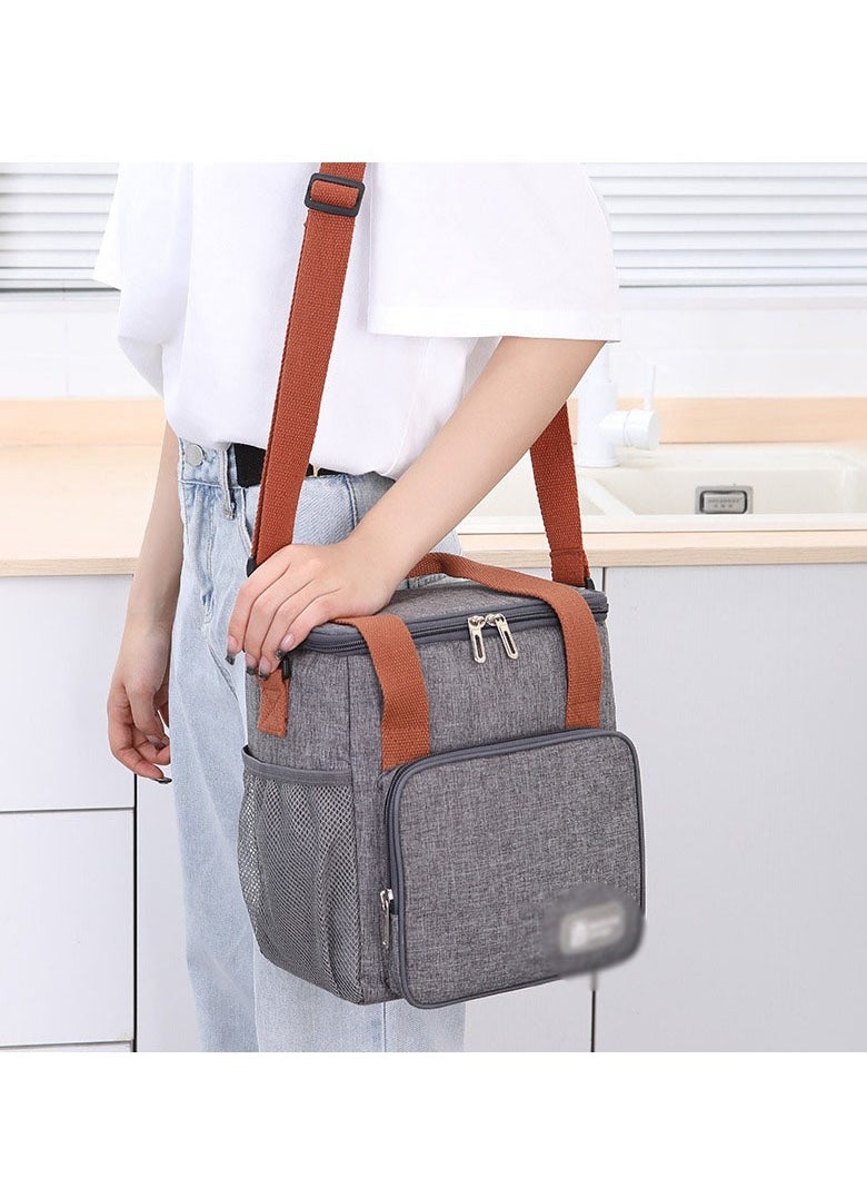 Arabest Lunch Bag, 7.3L Large Insulated Lunch Box for Men, Adults, Women, Durable & Spacious Insulated Cooler, Thermal LunchBox Tote for Office work,School,Picnic,Hiking (gray)  - Image 5