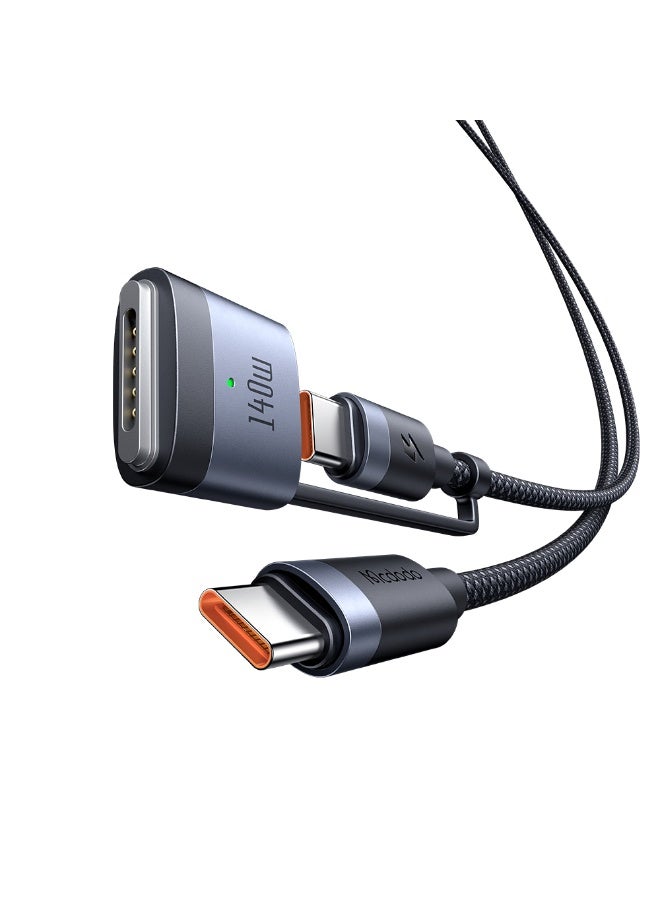 مكدودو كابل Mcdodo CA-0140 متعدد 2 في 1 USB-C إلى USB-C وMagSafe 3 بقدرة 240 واط / 140 واط PD شحن سريع بطول 2 متر لون أسود لأجهزة اللابتوب - Image 4