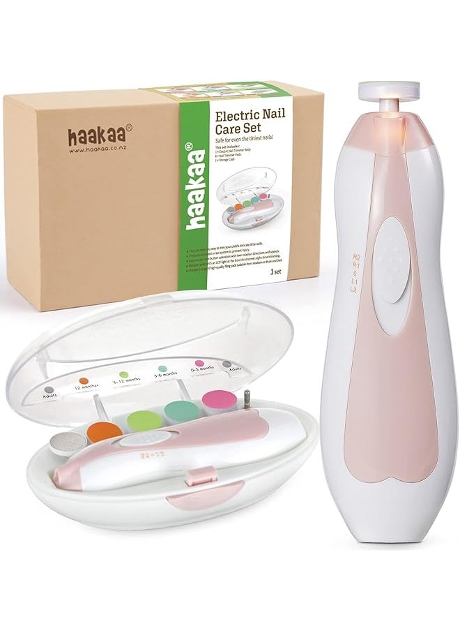 haakaa - Electric Baby Nail Care Set Pink - Image 1