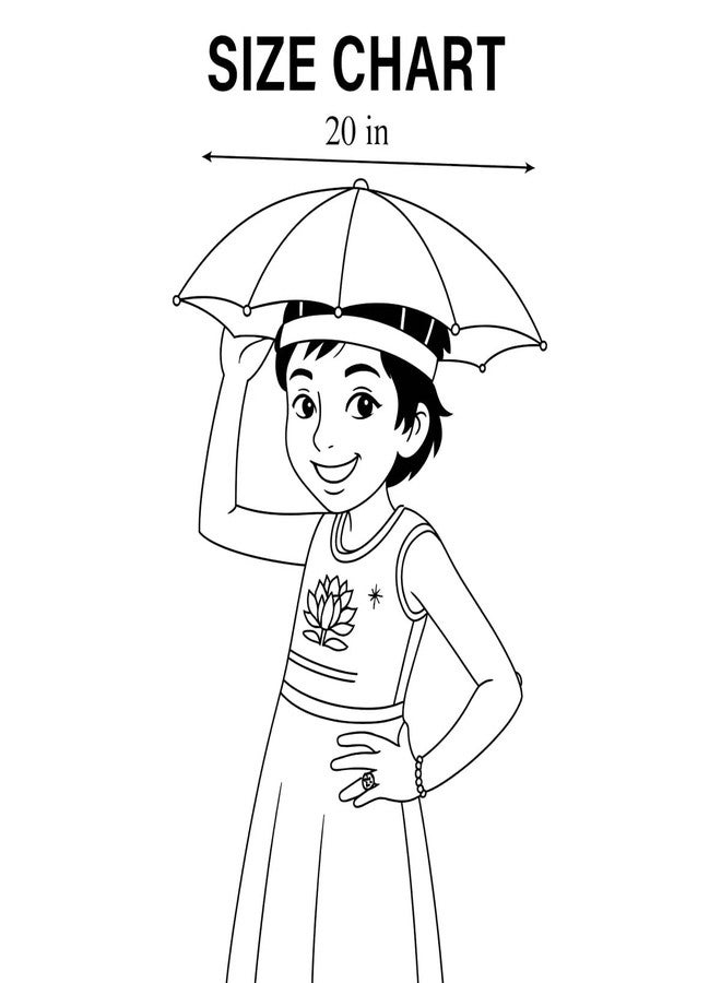 Dark Moon Hat Cap Umbrella for Kids Girls and Boys, Men Umbrella A1_5 - Image 5