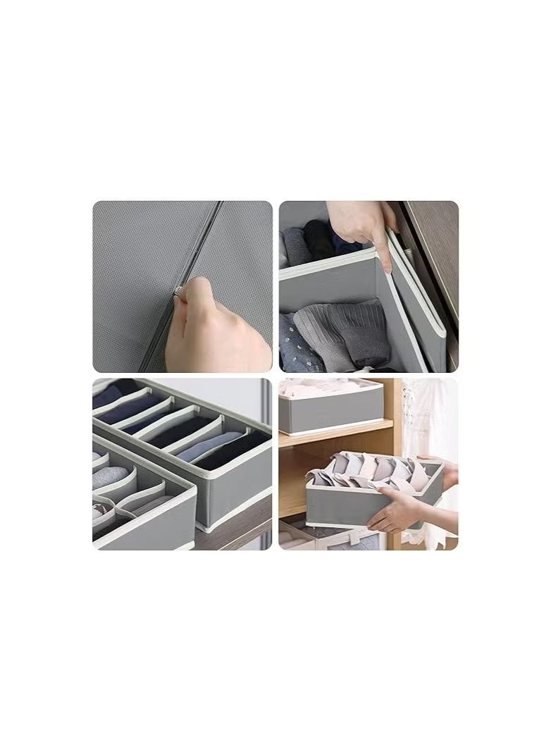 8 مجموعات من منظم الملابس الداخلية القابل للطي، صناديق تخزين أسفل السرير لتنظيم الملابس الداخلية، حمالات الصدر، الجوارب، الربطات، الأحزمة، القمصان الداخلية - Image 3