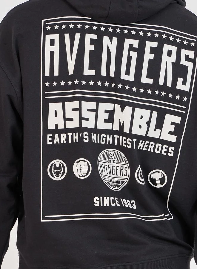 Styli Avengers Vader Character Print Oversized Hoodie