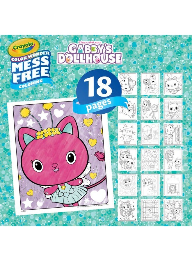 Crayola Gabbys Dollhouse Color Wonder, 18 Mess Free Coloring Pages & 5 No Mess Markers, Gift for Kids - Image 3