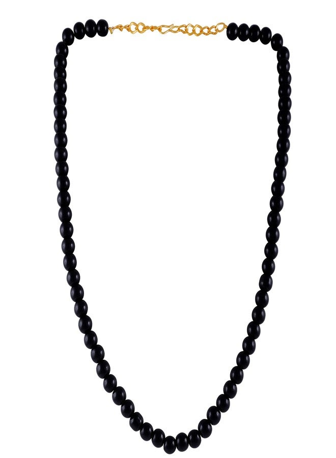Okos Fashion Jewellery Gold Plated Elegant Black Artificial Pearl Necklace Set/Jewellery Set With Adjustable Bracelet For Girls and Women NL1000597BLK - Image 2