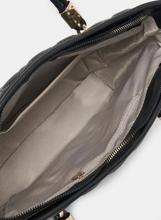 Styli Diamond Pattern Quilted Shoulder Bag