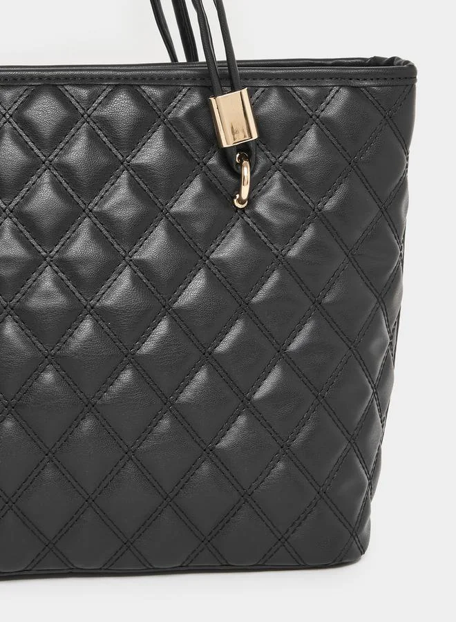 Styli Diamond Pattern Quilted Shoulder Bag