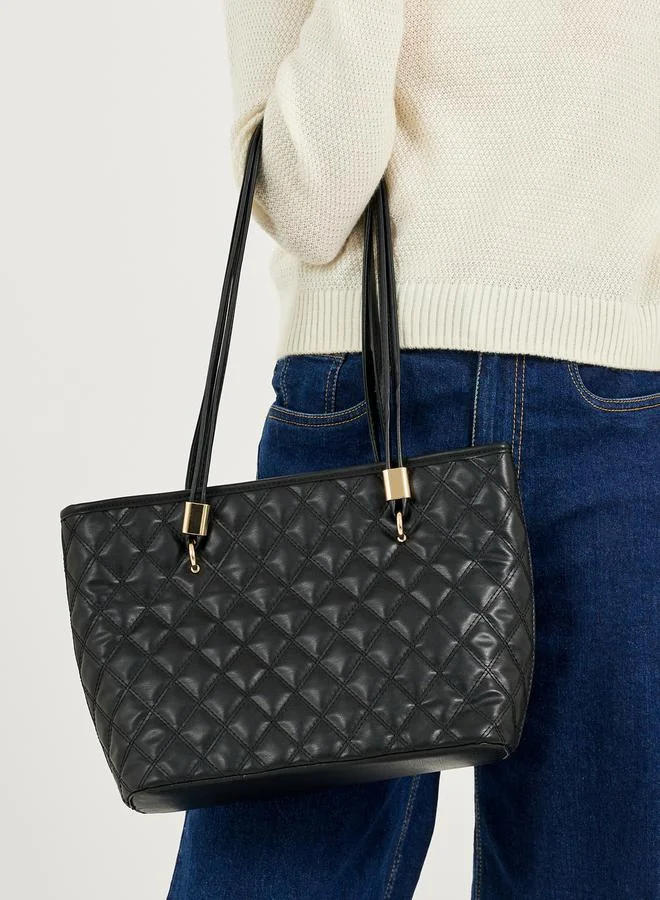 Styli Diamond Pattern Quilted Shoulder Bag