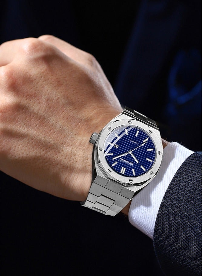 BINBOND Watches for Men Watch Luxury Stainless Steel Quartz Waterproof Watch - Image 2
