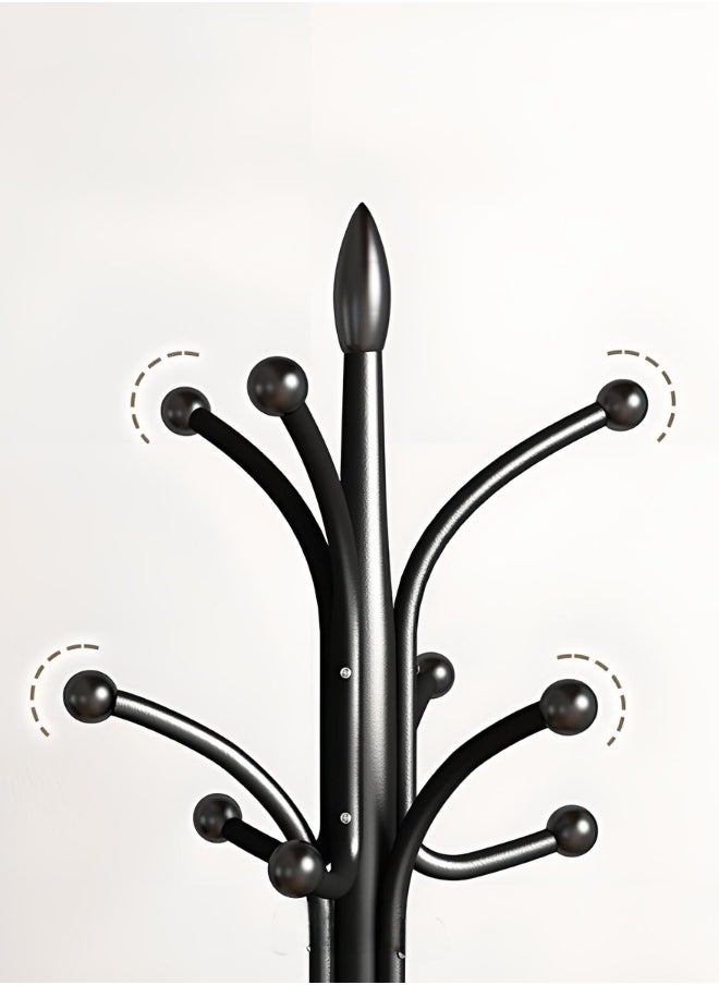 ماركة غير محددة - علاقة وحامل معاطف معدني أنيق بقاعدة ثابتة ب12 خطاف- تصميم عصري وعملي - Image 1
