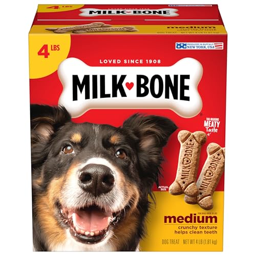 Milk-Bone Original Biscuits, Medium Dog Treats, 4 Pound Box - Image 1