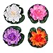 lasenersm lasenersm Set Of 4 Different Color Artificial Floating Foam Lotus Flower Water Lily for Home Garden Pond Decor,Small  - Image 2