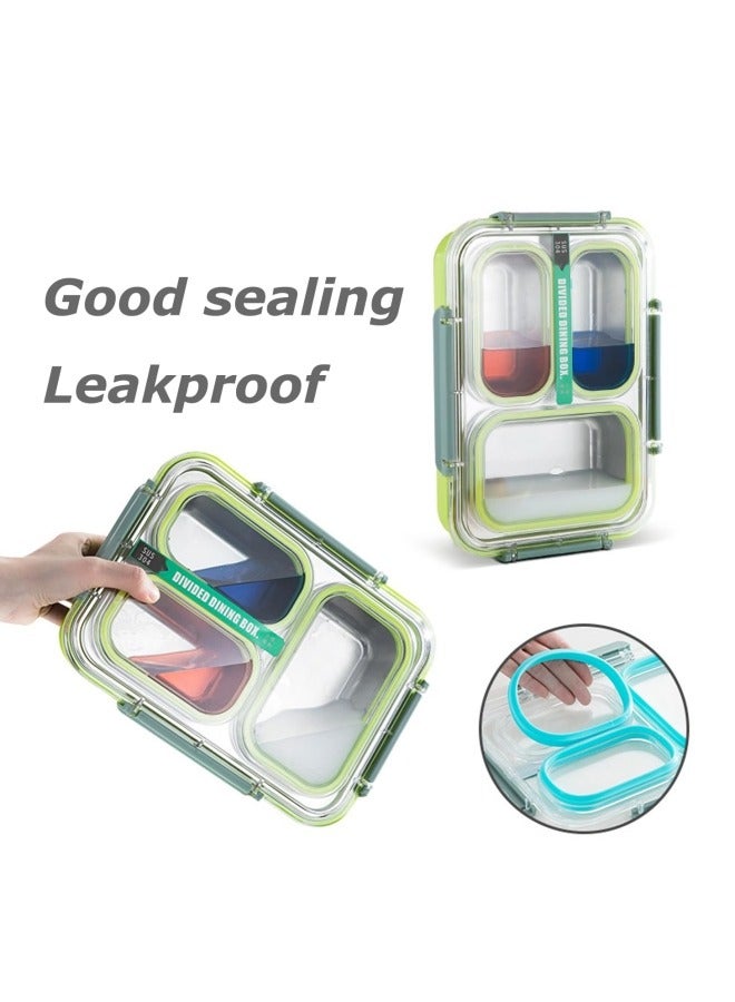 GGEROU Stainless Steel Bento Lunch Box for Kids and Adults Leakproof Food Containers with 4 Compartments Reusable Airtight Lunch Container for School Office, Pink 1.8L - Image 4