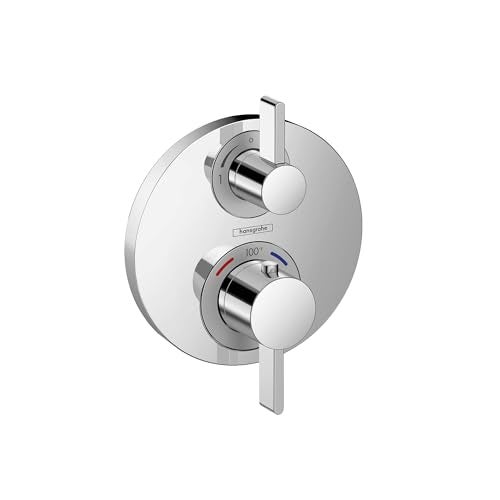 Hansgrohe صمام دش ترموستاتيكي بتصميم حديث وبسيط مع تحكم في الحجم ودرجة الحرارة التلقائية من هانسغروهي، 15757001 - Image 5