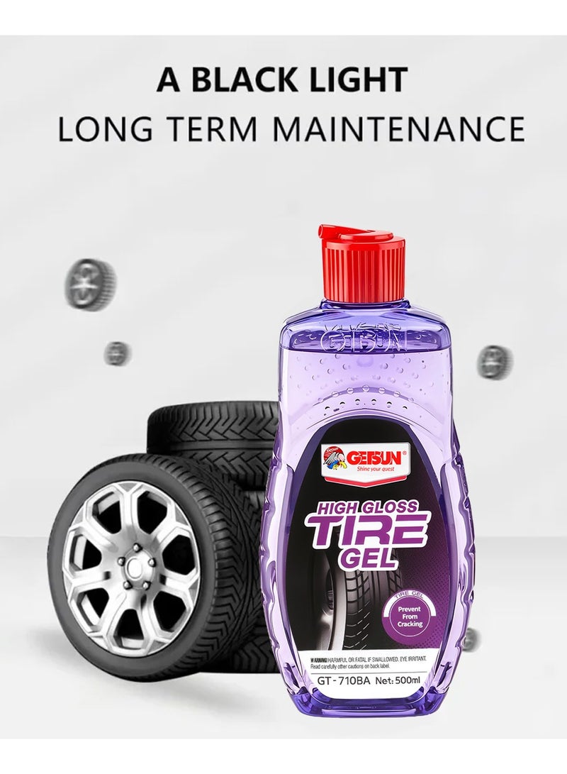 GETSUN Combo - 3PC GETSUN High Gloss Tire Shine Gel Long Lasting Wet Look Tire Gel 500 ML GT-7108A - Image 5