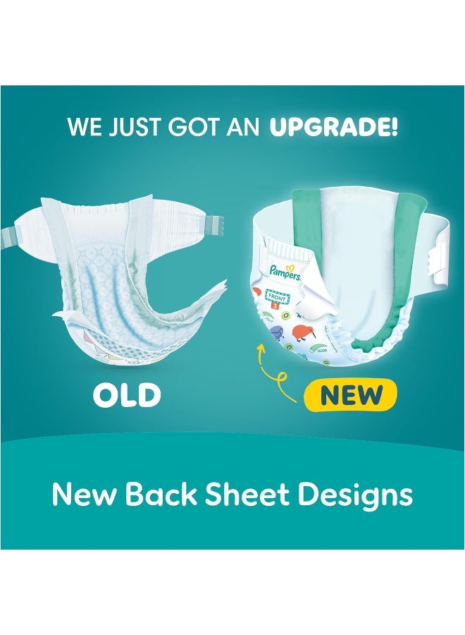 بامبرز Pampers Rash Protection Taped Diapers, Size 3, 6-10kg, +50% Aloe Vera Lotion for Rash Protection, 3x Fortified Layers for Leakage Protection, Giga Box, 300 Count - Image 3