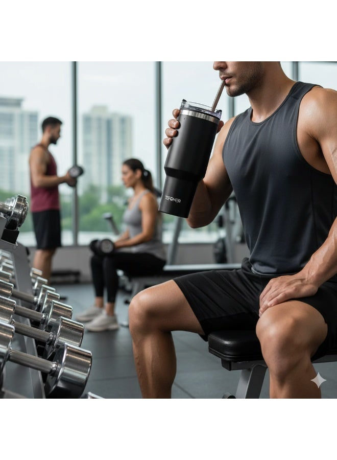 تيفونر كوب تيفونر للسفر (40 أونصة) - رفيقك المثالي للهيدرات اليومية بتصميم يجمع بين الأناقة والمتانة الفائقة - Image 2
