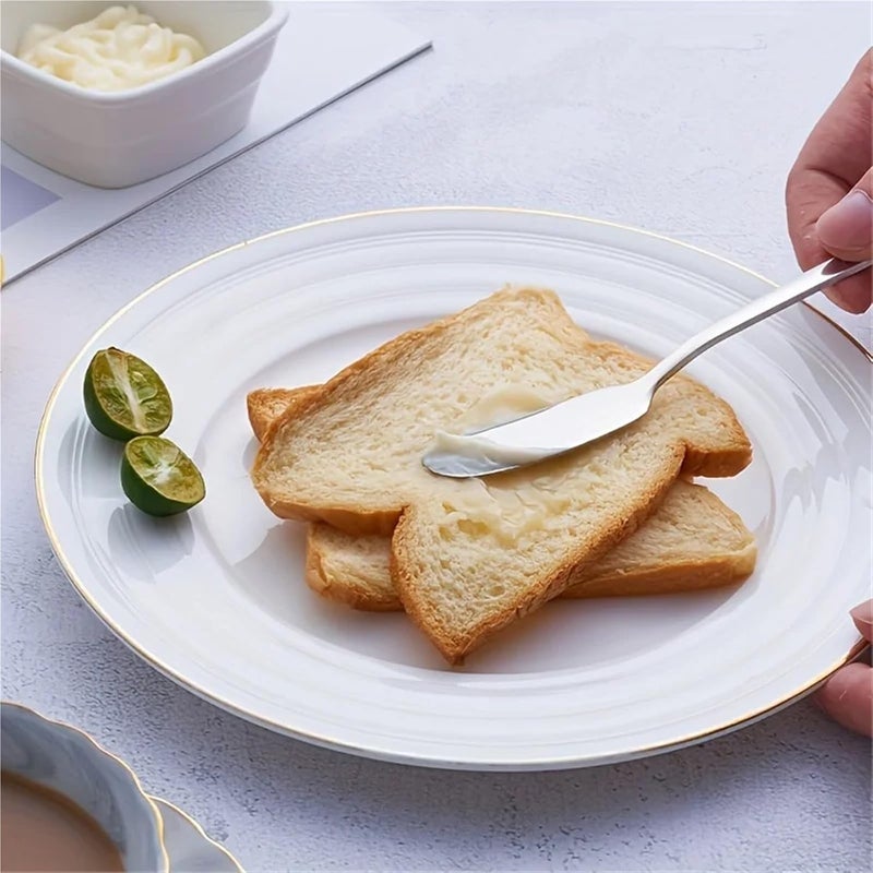 Butter Knives 20/40/80/100pcs knife Stainless Steel Knife Cheese Long Handle Bread Jam Cutter Multifunctional Food Tableware(80pcs) - Image 2