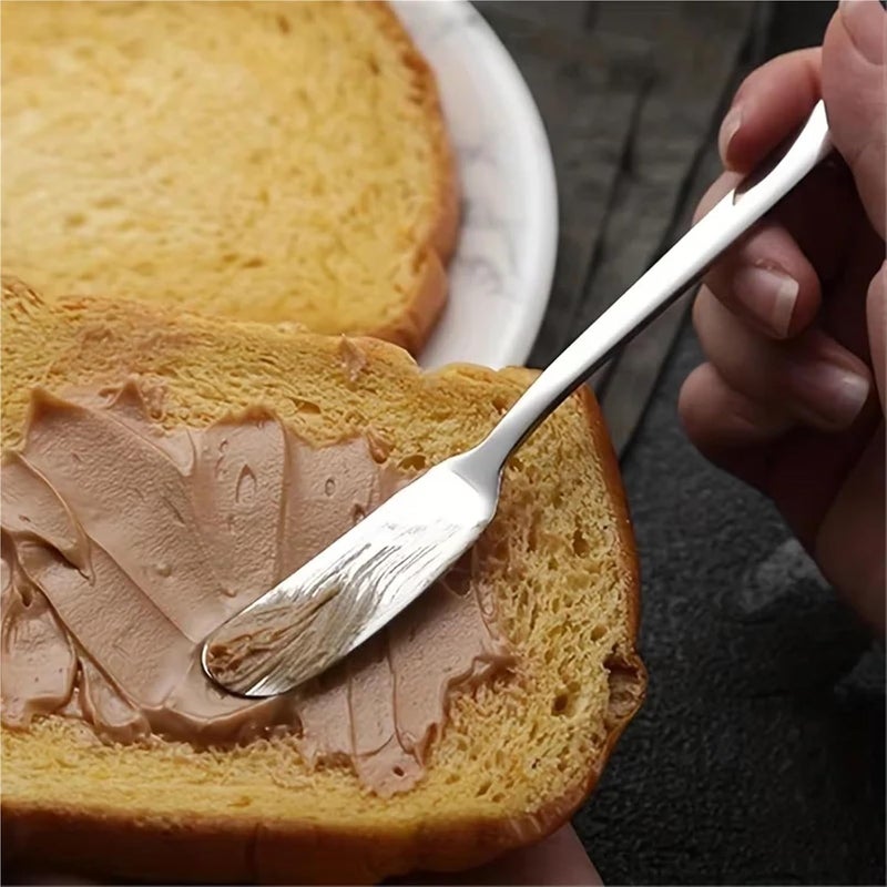 Butter Knives 20/40/80/100pcs knife Stainless Steel Knife Cheese Long Handle Bread Jam Cutter Multifunctional Food Tableware(80pcs) - Image 1