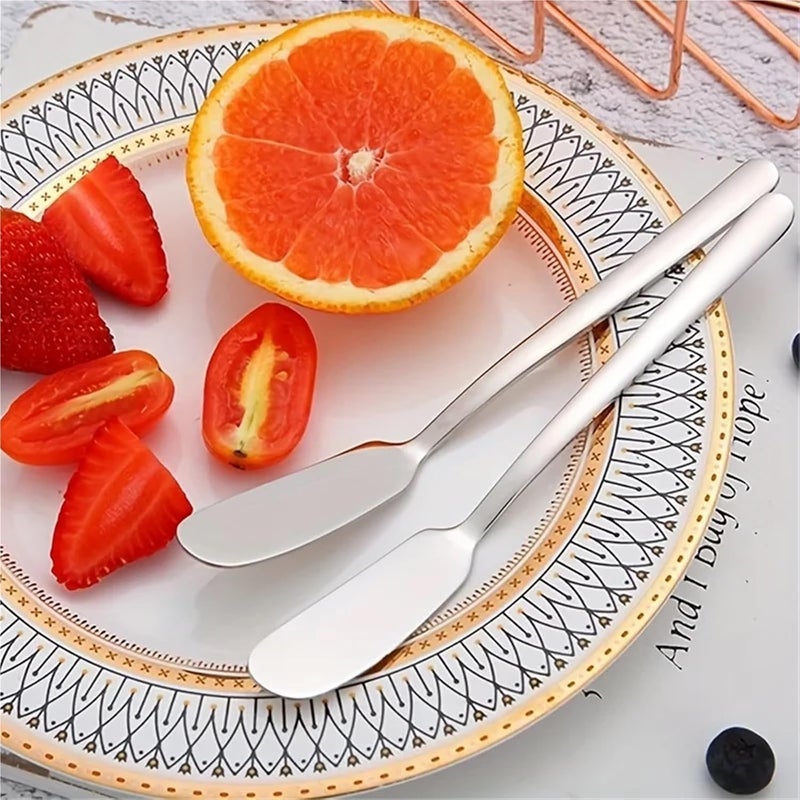 Butter Knives 20/40/80/100pcs knife Stainless Steel Knife Cheese Long Handle Bread Jam Cutter Multifunctional Food Tableware(80pcs) - Image 4