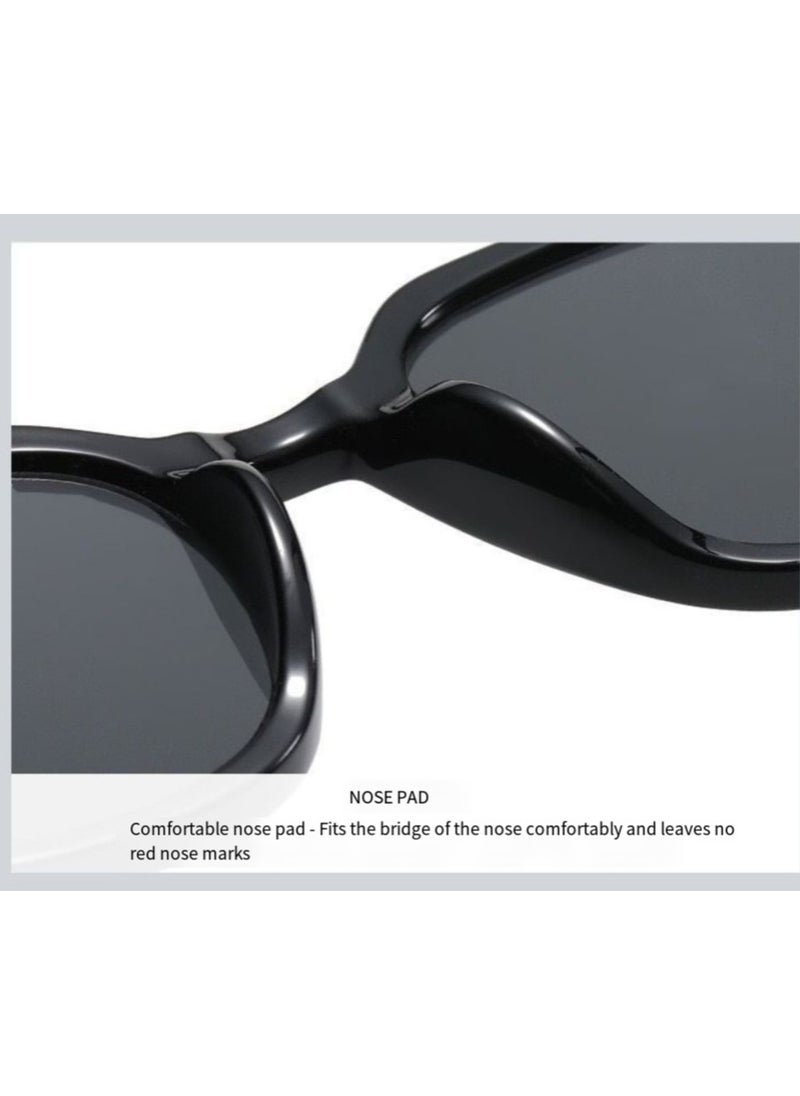 General Retro round sunglasses for men and women fashion colored UV400 sunglasses two point rice nail gradient color sunglasses summer plain sunglasses  - Image 5