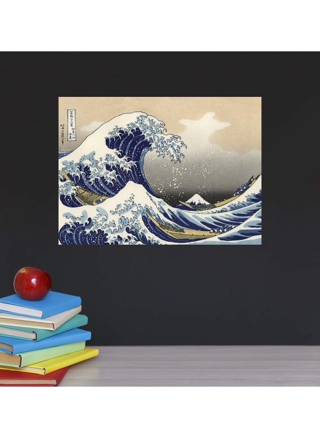 Palace Learning The Great Wave off Kanagawa by Katsushika Hokusai - Japanese Fine Art Wall Poster - Double Sided Poster LAMINATED 18 x 24  - Image 4