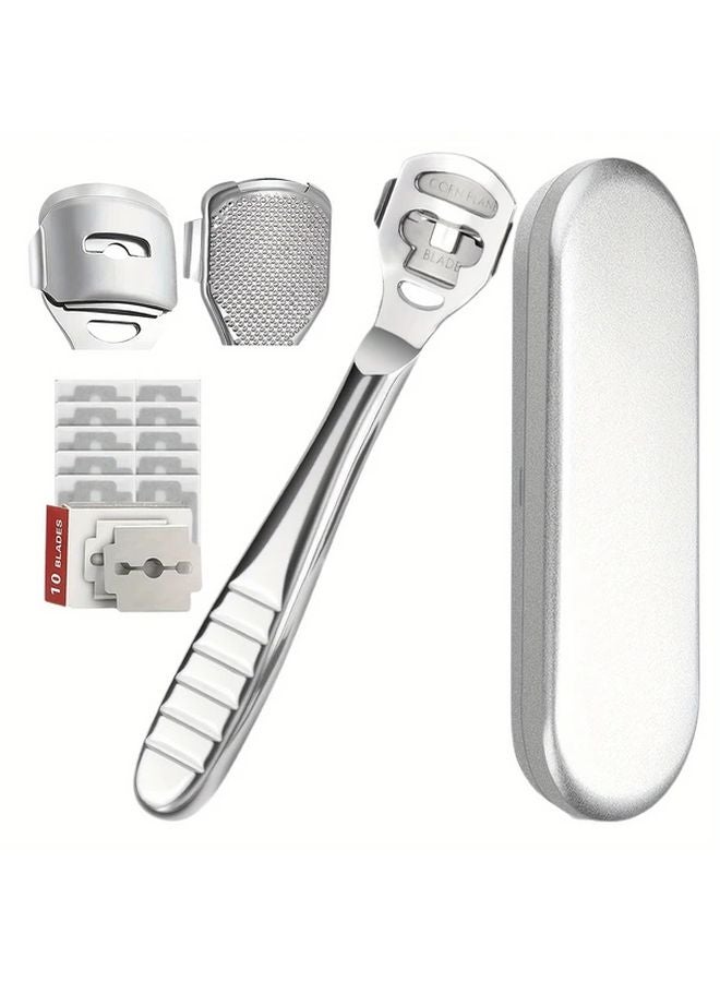 Wood Grain Dead Skin Planer 3 Piece Set with 10 Replaceable Scrapers and Storage Box - Image 2