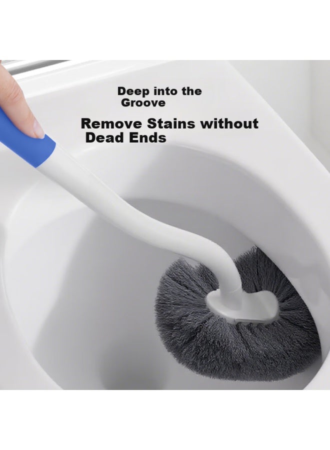 Bao Shi Bao Toilet Brush 2-pack, Bathroom Cleaning Brush With S-shaped Bent Head, Wall-mounted Extended Handle, No Dead Angle, Toilet Cleaning Tool - Image 2