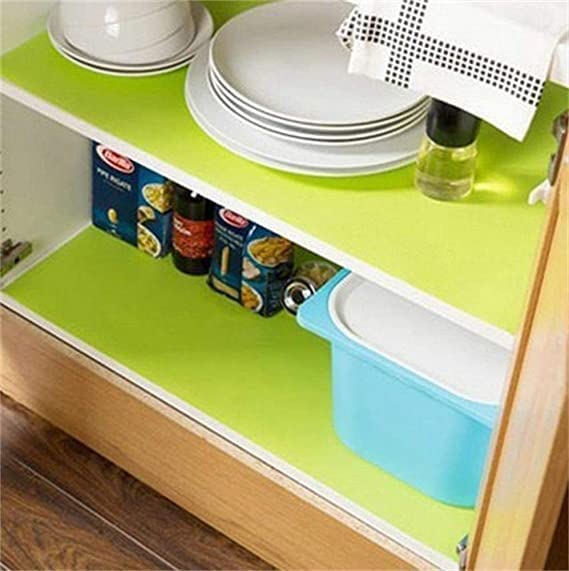 ElastPro (45 cm X 3 m X Pack of 3) Green EVA Food Grade Washable Anti Slip Mat/Sheet for Fridge, Shelf Liner, Table, Kitchen Drawer mat (Diamond Texture, Green) - Image 4