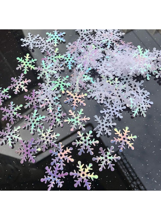 OuMuaMua 1200Pcs Snowflakes Confetti Decorations for Christmas, White and Blue Winter Confetti Snow Party Pack for Wedding Birthday Holiday Party Table Decorations Supplies - Image 4