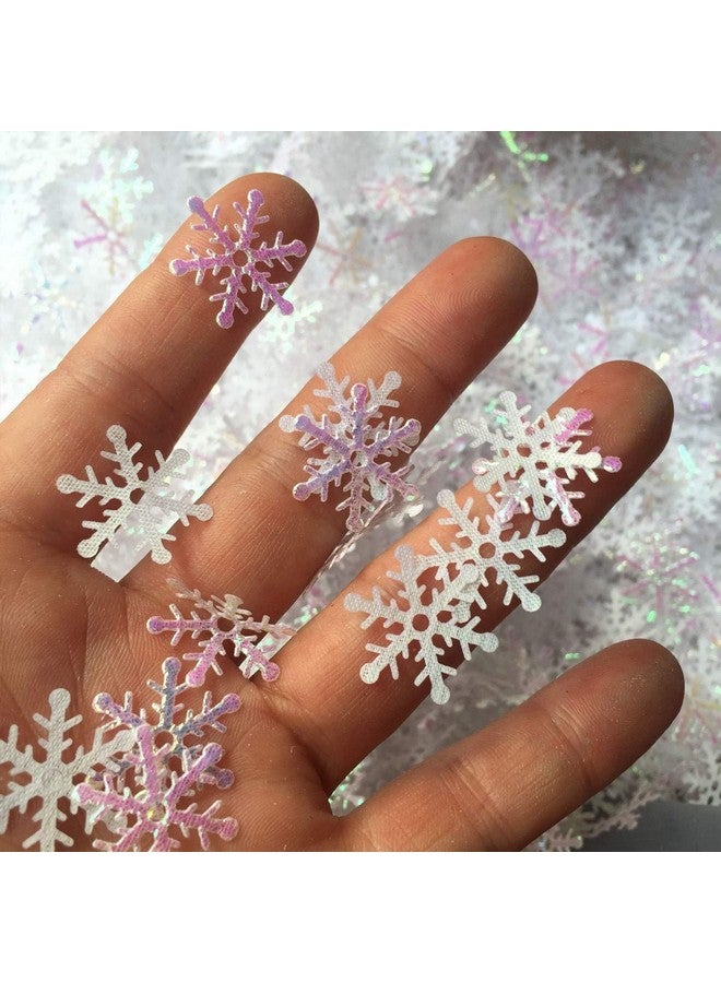 OuMuaMua 1200Pcs Snowflakes Confetti Decorations for Christmas, White and Blue Winter Confetti Snow Party Pack for Wedding Birthday Holiday Party Table Decorations Supplies - Image 5
