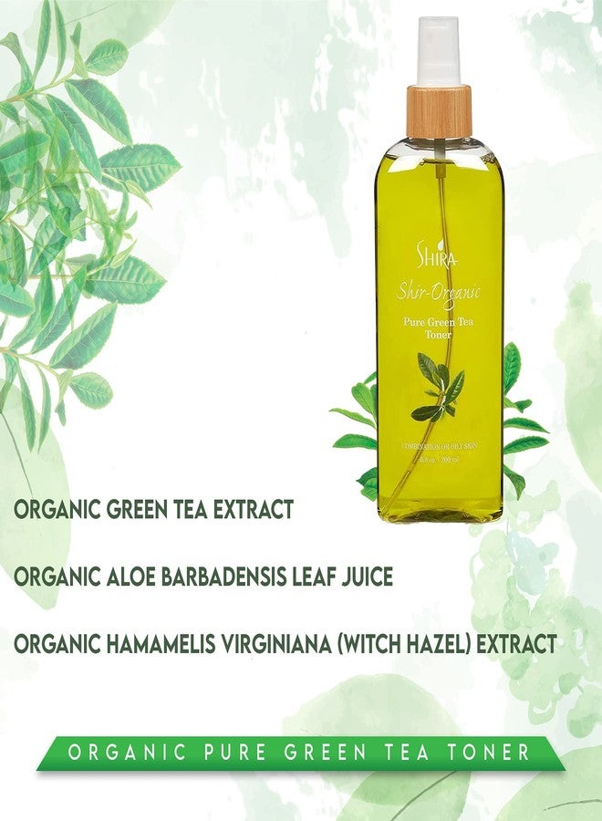 Shira Shir-Organic Pure Green Tea Toner Natural Refreshing- Hydrating Toner for Face for Normal to Oily Skin Type (200ml) - Image 3