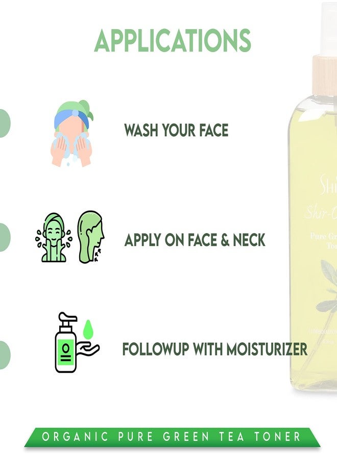 Shira Shir-Organic Pure Green Tea Toner Natural Refreshing- Hydrating Toner for Face for Normal to Oily Skin Type (200ml) - Image 4