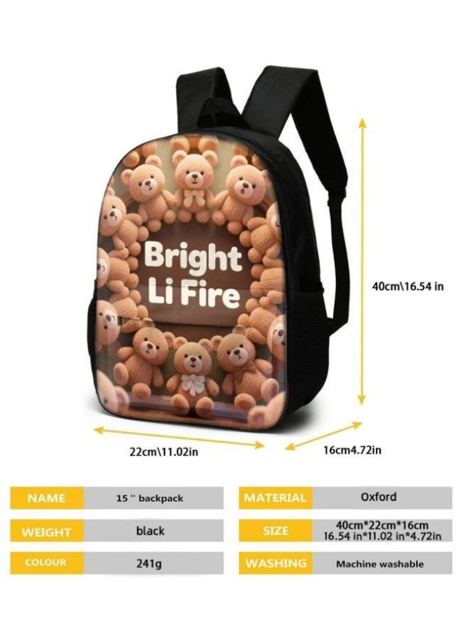 واضح من النار مجموعة من ثلاث قطع من حقائب الرسوم المتحركة، تتعامل بسهولة مع المناسبات المختلفة (الطلاب والأطفال ونزهات الأصدقاء وتسلق الجبال والدراسة وما إلى ذلك) | حقيبة ظهر + حقيبة محمولة باليد + حقيبة قرطاسية | هدايا الموسم المدرسي / العطلات - 96 - Image 4