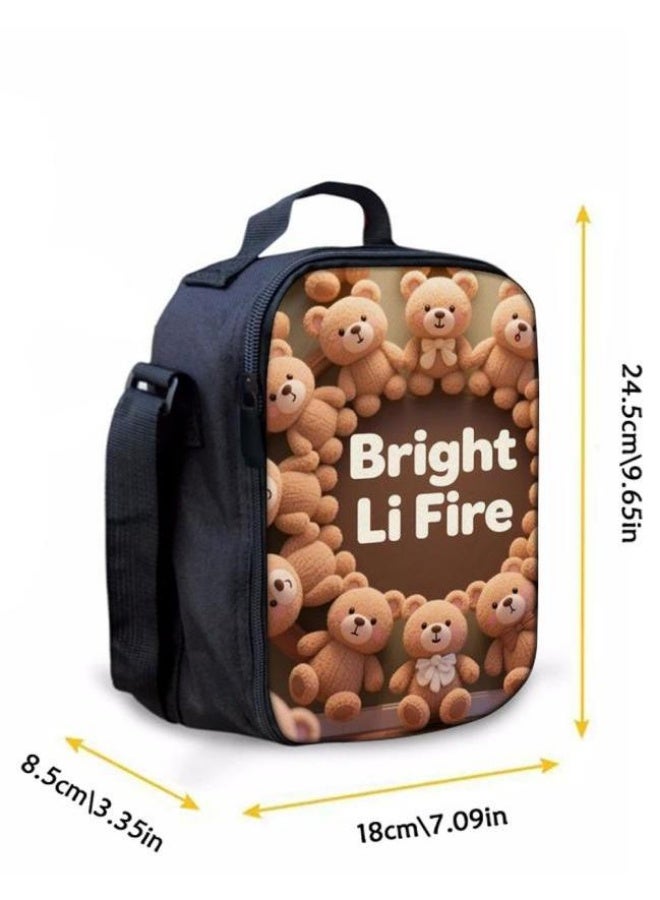 واضح من النار مجموعة من ثلاث قطع من حقائب الرسوم المتحركة، تتعامل بسهولة مع المناسبات المختلفة (الطلاب والأطفال ونزهات الأصدقاء وتسلق الجبال والدراسة وما إلى ذلك) | حقيبة ظهر + حقيبة محمولة باليد + حقيبة قرطاسية | هدايا الموسم المدرسي / العطلات - 96 - Image 3