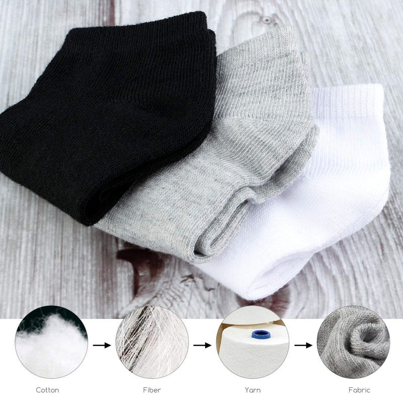 BOOPH 15Pcs Kids Socks for Boys Girls Low Cut Athletic Ankle Socks 2-4T Multi01 - Image 4