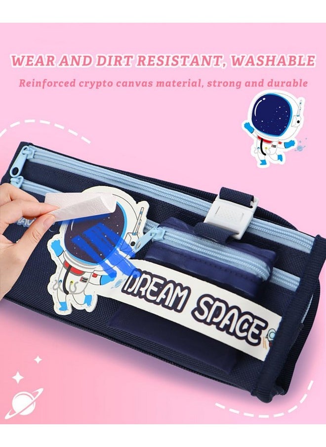 Prime Deals - PRIME DEALS Pencil Case for Boys Large-Capacity Cartoon Pencil Pouch Pen Holder for School Student Kids Storage Box (Happy Space) - Image 1